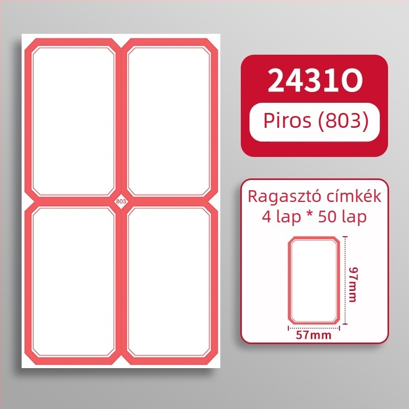 Kézírásos öntapadós címke - Márka: Kaba Bear, Modell: Kbx-2431, Anyag: öntapadó, Testreszabás: Igen