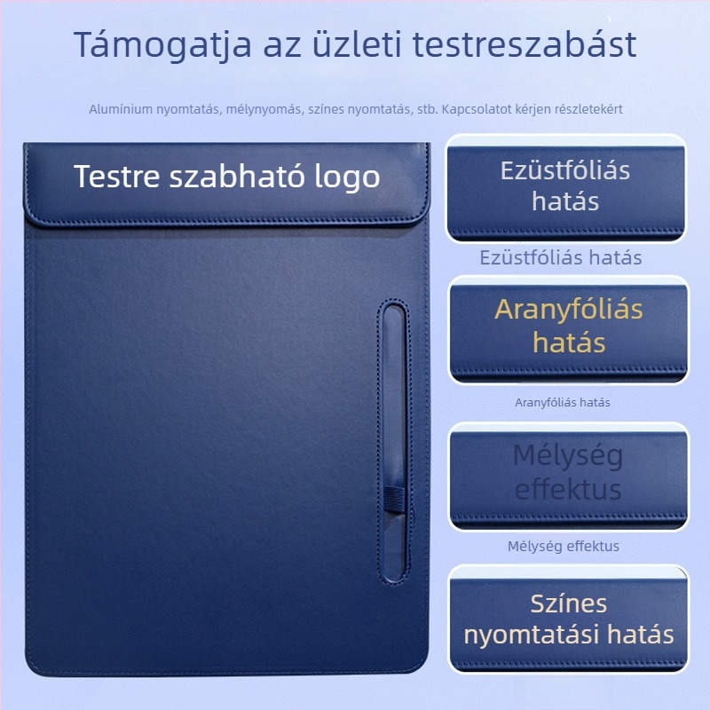 Xianbo A4 bőr konferencia mappa mágneszáras és egy erős kapoccsal, méret 256×338 mm