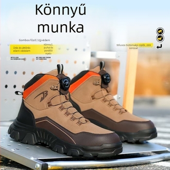 Magas szárú túrabakancs acél orr védelemmel, ütés- és perforáció elleni védelem, anyaga mikroszálas bőr + vászon