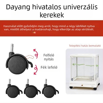 Univerzális kerekek madárketrecekhez – fém; eredet Guangdong; importált: Nem; termékkategória: háziállatok