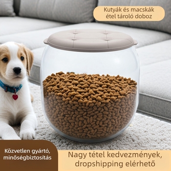 Tiantao Háziállat eledel tároló, PET+PP, zárható, otthoni használatra, kutya és macska étel