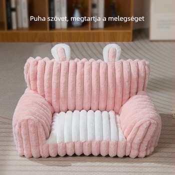 Nyuszifülű macskakanapé — textil, egész éves használat, macskák és kutyák számára, melegen tart, háziállat-fészek