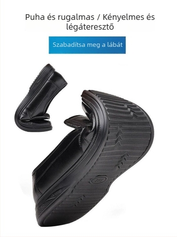 Férfi nubuk slip-on mokaszink TPU talppal, gyapjú belső talppal, csúszásmentes és meleg