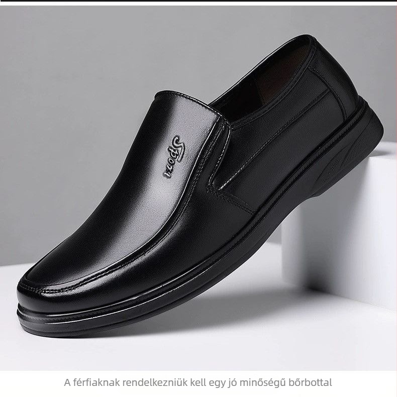 Férfi nubuk slip-on mokaszink TPU talppal, gyapjú belső talppal, csúszásmentes és meleg