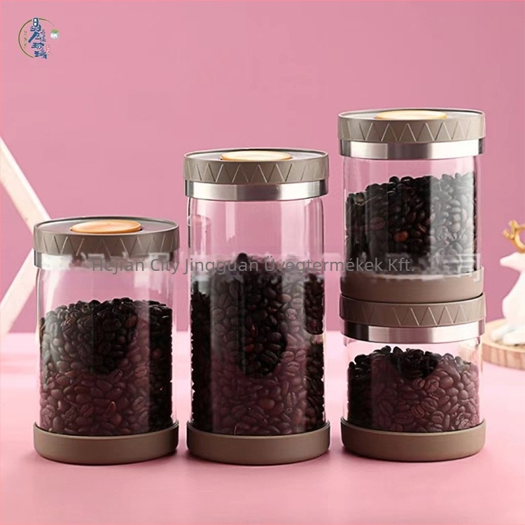 Crystal Can üveg élelmiszertároló edény fedővel, nedvességálló és zárható, 301-500 ml, mikrohullámú sütőben használható