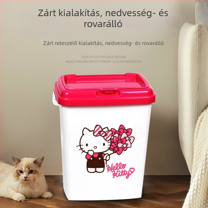 Pet Ledo műanyag kutyaeledel-tároló, 10 kg, Flip-Top záródású, dupla fedél, nedvességálló