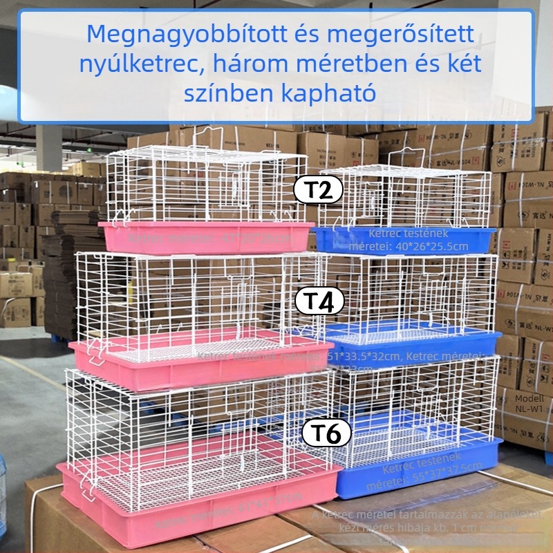 Nagy belső nyúlketrec, tágas kialakítással, vizeletfröccsenés elleni védelemmel, alkalmas tengerimalacok számára, beltéri használatra