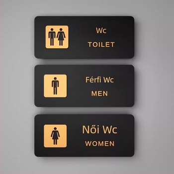 Beilong akril mosdó jelek | öntapadós, szállodákhoz és otthoni használatra