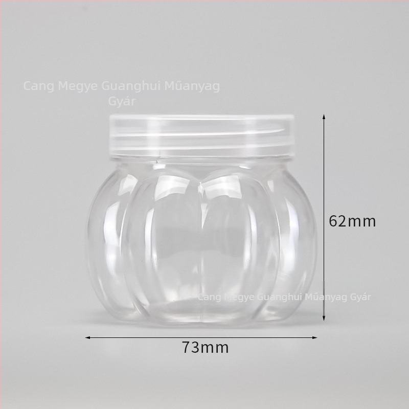 PET műanyag széles szájú tárolóüveg spirálcsavaros fedővel, átlátszó, háztartási célra, több forma