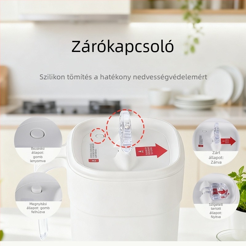 Állateledel tároló kanna – ABS anyag, kapacitás 4 L alatt, súly 0,65 kg