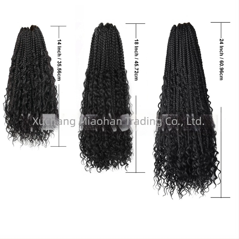 River Locs Box Braiding Bohemian Hair – Miaohan háromszálas box fonat, bohem stílusú paróka