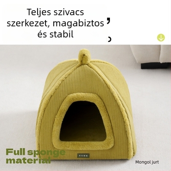 Tianyuan Háromszögletes Kisállat Fészek — Téli Meleg, Zárt Ágy Macskáknak és Kutyáknak