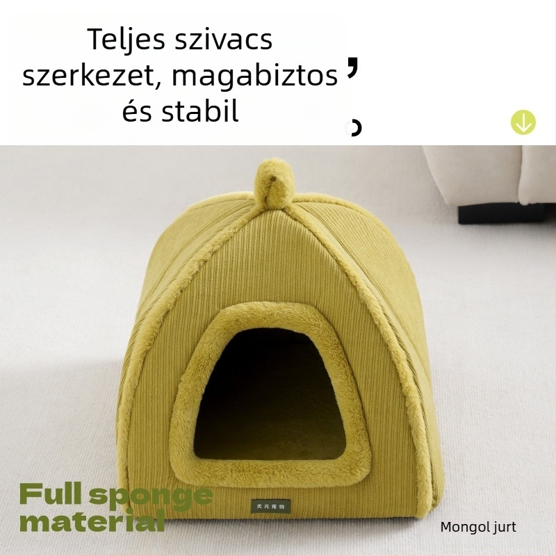 Tianyuan Háromszögletes Kisállat Fészek — Téli Meleg, Zárt Ágy Macskáknak és Kutyáknak