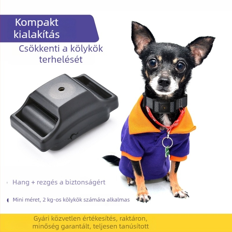 Mini kutya ugatásgátló nyakörv, biztonságos kialakítás, elektromos sokk nélkül