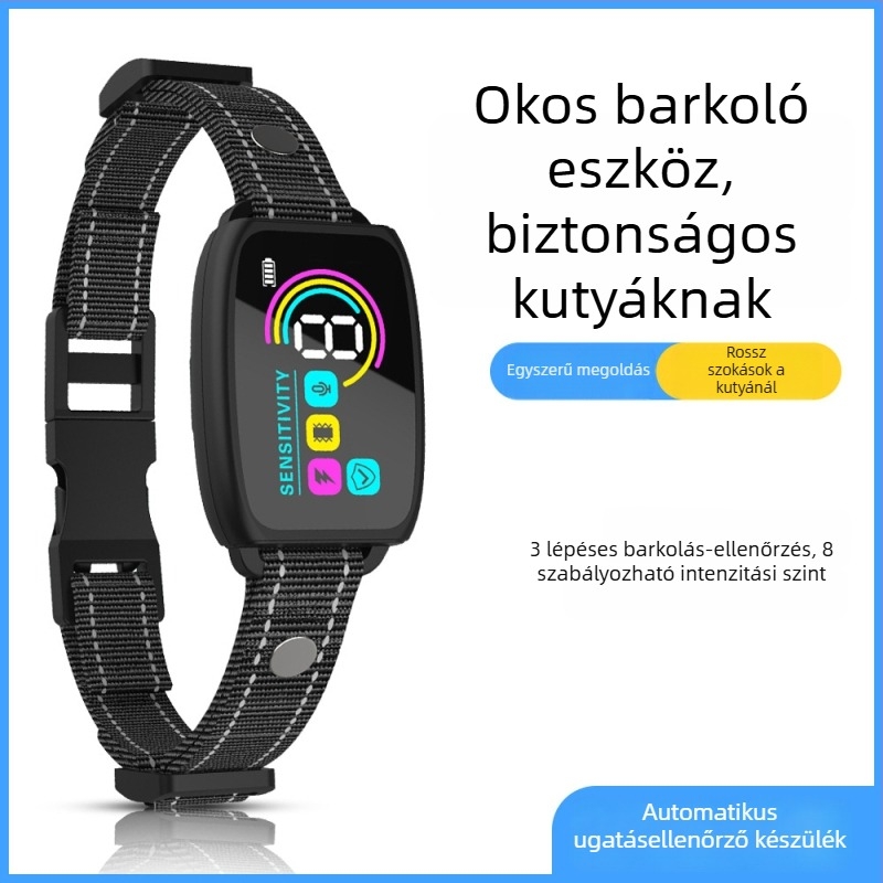 Kutyák számára automata ugatásgátló gallér – intelligens edzőeszköz, újratölthető