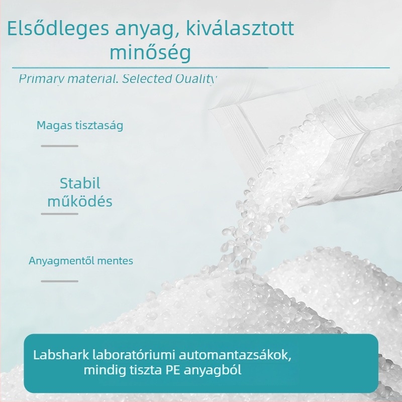 Laboratóriumi ziplock mintavételi zacskók, önzáródó, vastagított műanyag, kör alakú formájú, mindennapi használatra