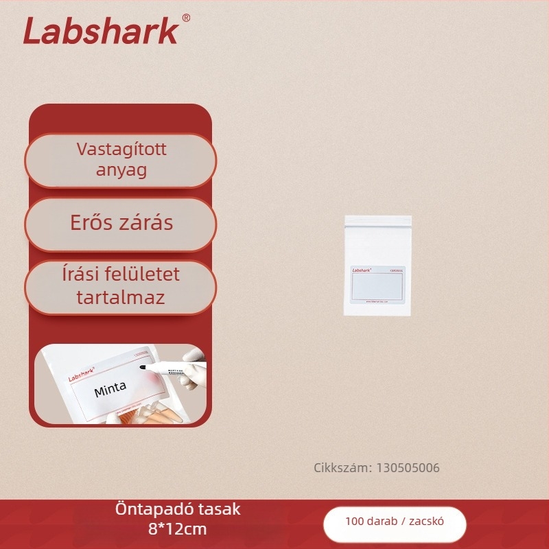 Laboratóriumi ziplock mintavételi zacskók, önzáródó, vastagított műanyag, kör alakú formájú, mindennapi használatra