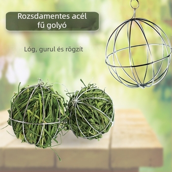 Háziállatok számára fűgolyó tartó — vasdrótból készült; márka Radish Valley; termékkategória: háziállatok fészek.