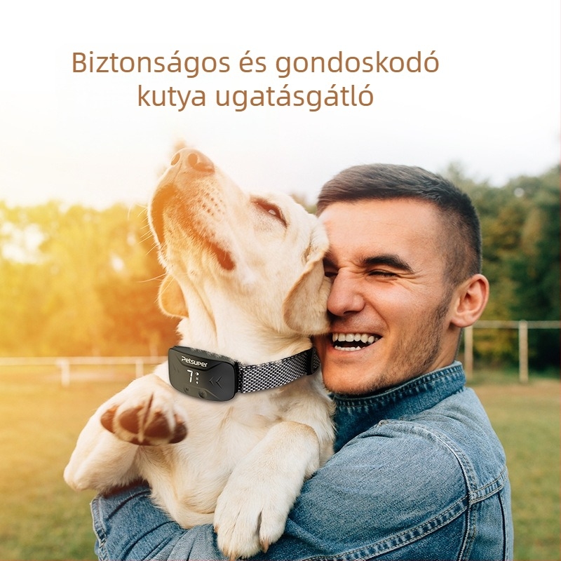 Vízálló intelligens kutyaugatás-gátló eszköz elektromos-sztatikus edzéssel és mágneses töltéssel