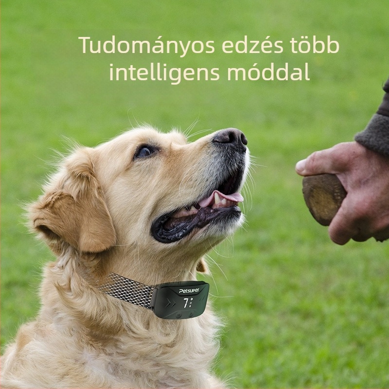 Vízálló intelligens kutyaugatás-gátló eszköz elektromos-sztatikus edzéssel és mágneses töltéssel
