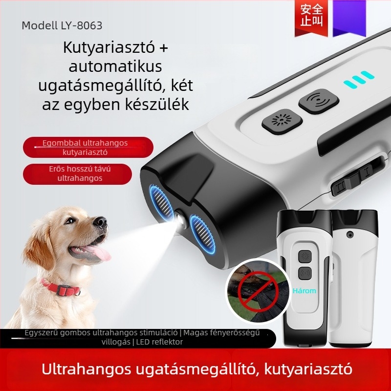 Ultrahangos kutyariasztó, hordozható, műanyag kivitel, általános használat