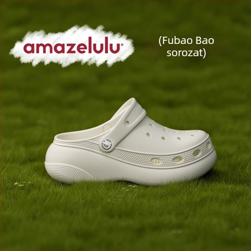 Amazelulu Női perforált papucsok, EVA felső és talp, 4–5 cm magasság-emelés, csúszásmentes