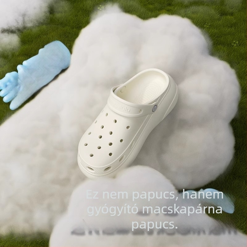 Amazelulu Női perforált papucsok, EVA felső és talp, 4–5 cm magasság-emelés, csúszásmentes