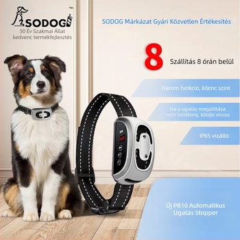 Kutyaugatás elleni gallér automata elektromos sokkolóval, intelligens vezérléssel — ABS anyag, Márka Cool, Kutyáknak megfelelő, Nem importált, Privát címkék elérhetők