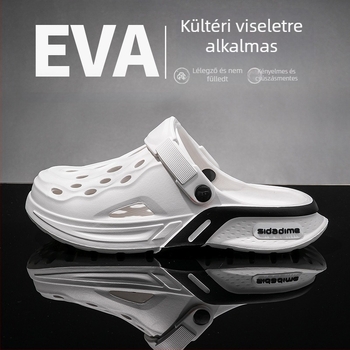 Férfi EVA perforált szandálok, csúszásmentes vastag talppal, nyári szabadtéri strandcipő