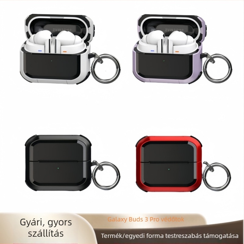 Samsung Buds3 és Buds 3 Pro védőtok, ütésálló, kéttónusú fülhallgató tok