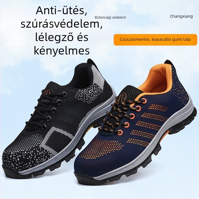 Changxiang Munkavédelmi Biztonsági Cipő - Légáteresztő Hálós Felsőrész, Alacsony Profil, Ellenálló Perforációval és Ütések Ellen