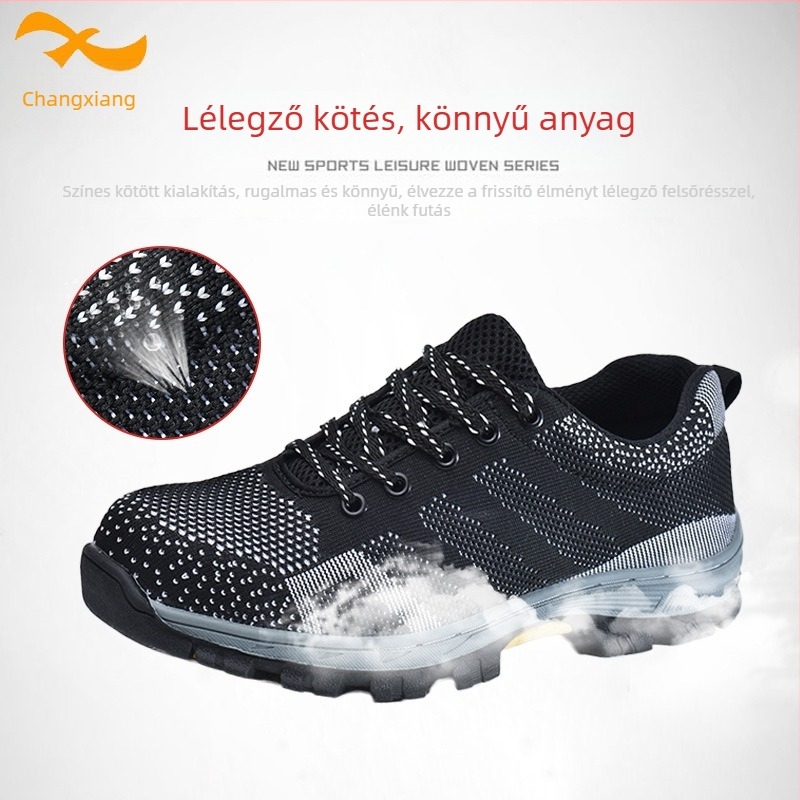 Changxiang Munkavédelmi Biztonsági Cipő - Légáteresztő Hálós Felsőrész, Alacsony Profil, Ellenálló Perforációval és Ütések Ellen