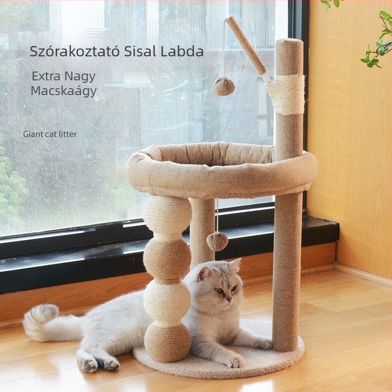 Fából készült macska fészek, egész éves használatra, légáteresztő és meleg