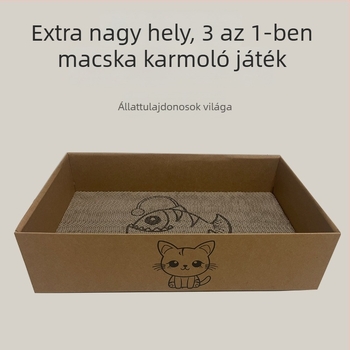 Macskafészek és kaparó játék — papírból készült, kaparás- és kopásálló, macskák számára, kategória: fészkek és ketrece