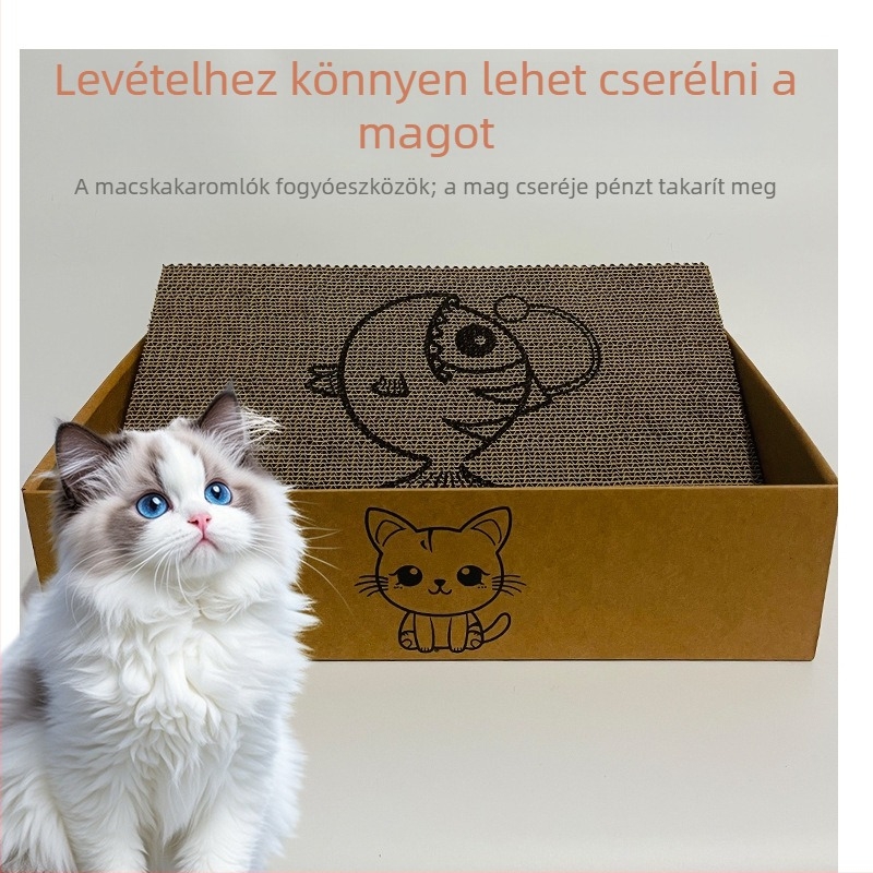 Macskafészek és kaparó játék — papírból készült, kaparás- és kopásálló, macskák számára, kategória: fészkek és ketrece