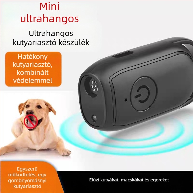 Ultrahangos kutyatréner eszköz, ugatásgátló és hangvezérlésű — Modellek Qg-03, A3 (zseblámpával), A7 (zseblámpával); Műanyag kivitel; Általános használat