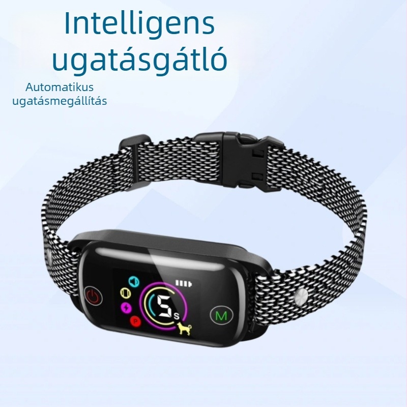 Okos kutyanyakörv automata ugatás elleni eszközzel és interferencia elleni védelemmel