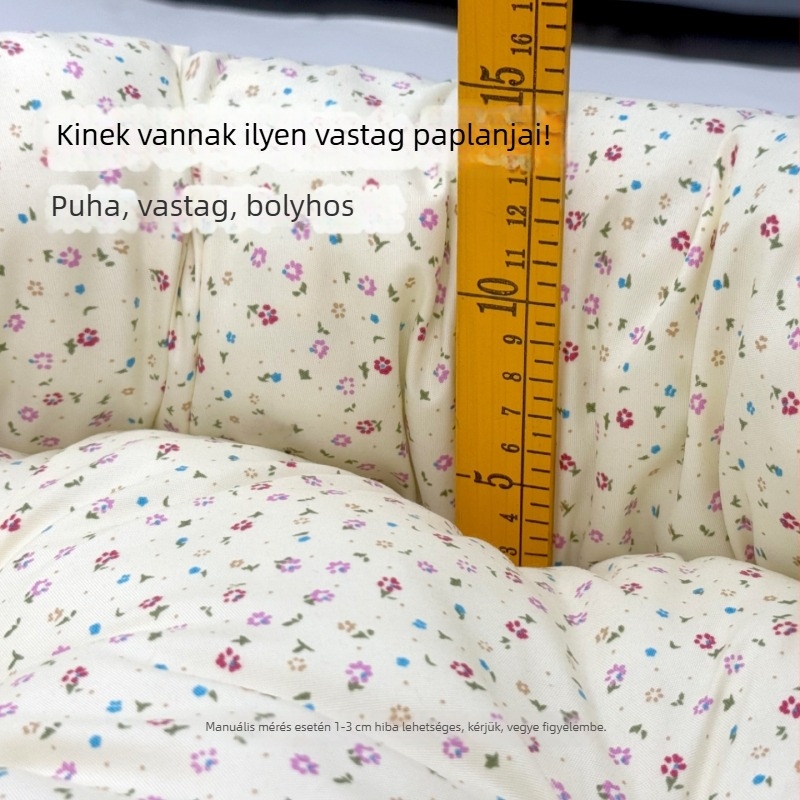 Minden évszakos macskaágy, gépi mosás, japán virágmintás, légáteresztő és kényelmes, kapitoneált, csúszásmentes
