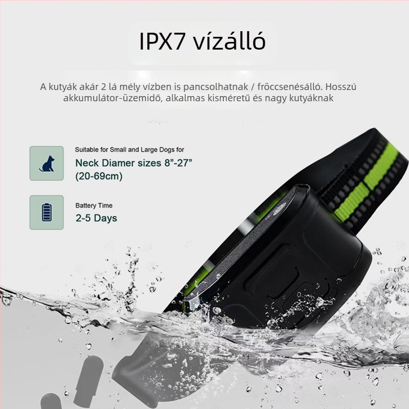 Műanyagból készült Bluetooth GPS kutyanyakörv, kettő az egyben, távirányítós ugatásmegállító, elektronikus kerítés, tréner