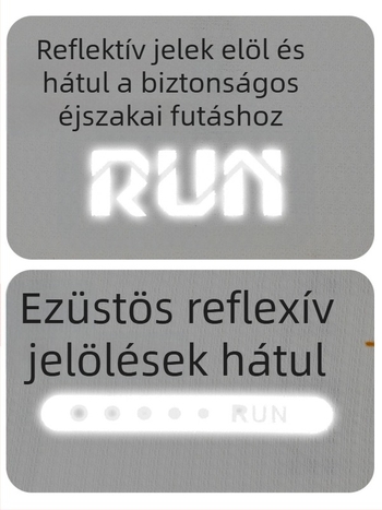 Uniszex futó mellény, könnyű, nedvesség-elvezető, gyorsan száradó, csíkos mintázat, 100% poliészter