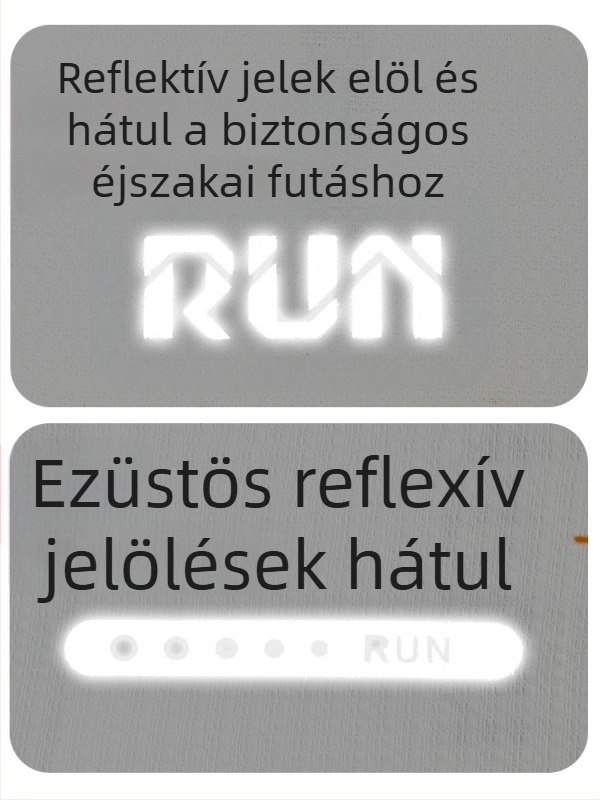 Uniszex futó mellény, könnyű, nedvesség-elvezető, gyorsan száradó, csíkos mintázat, 100% poliészter