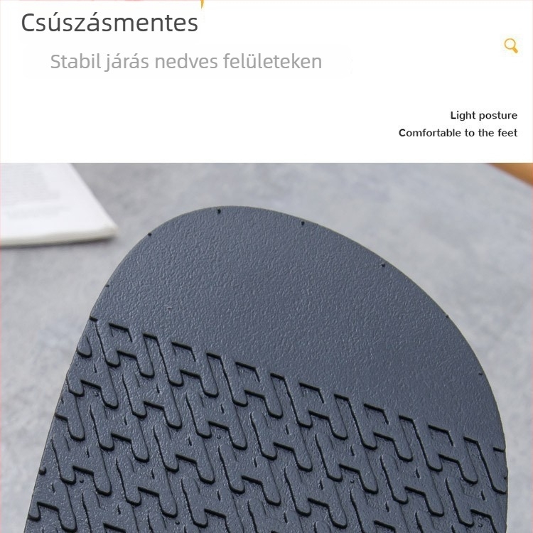 Férfi strandpapucs, csúszásmentes, vízálló, nyitott orrú, PU felső, PVC talp