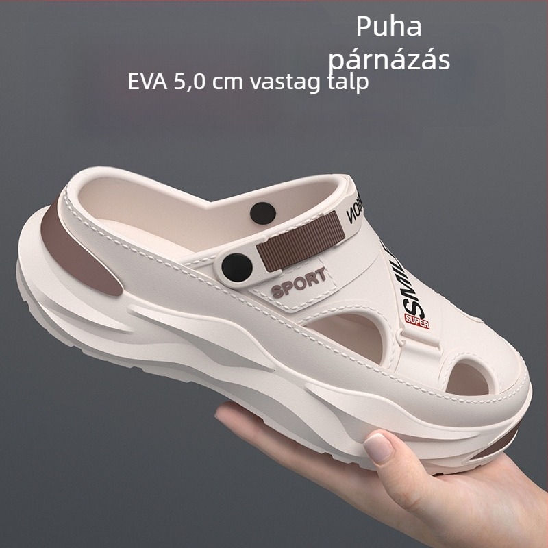 Férfi szandálok – EVA felsőrész, injektált talp, 5 cm sarok, minden évszakra, szabadidős stílus