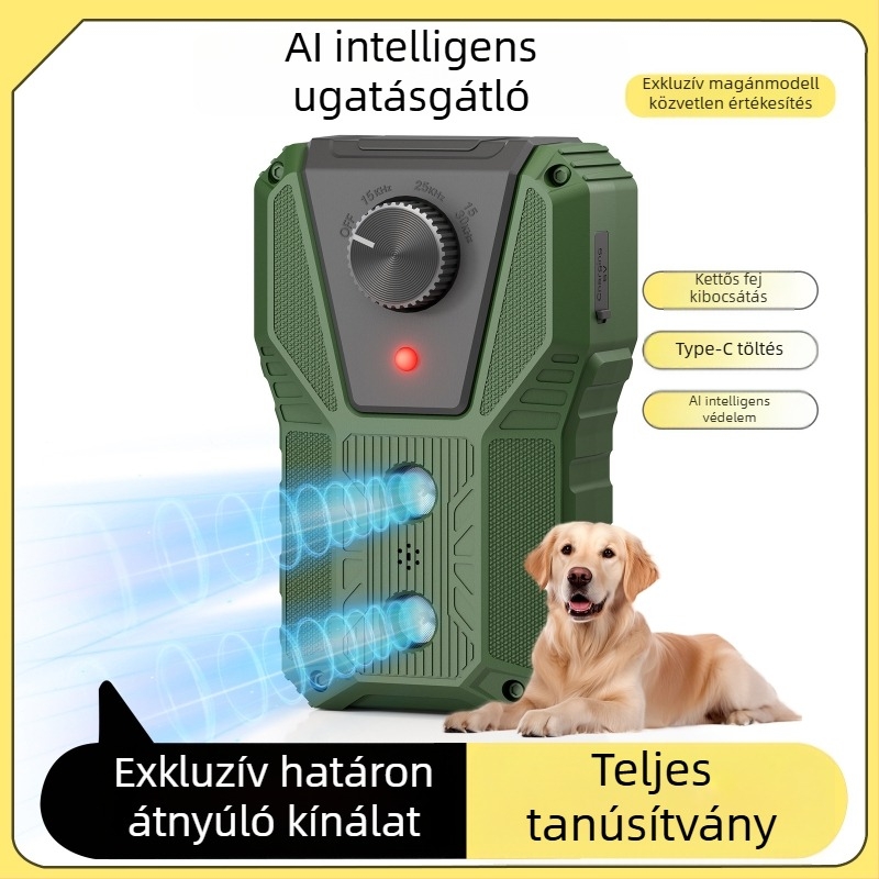 Napelemes ultrahangos ugatógátló kutyáknak – kültéri, csendes automata edzőeszköz