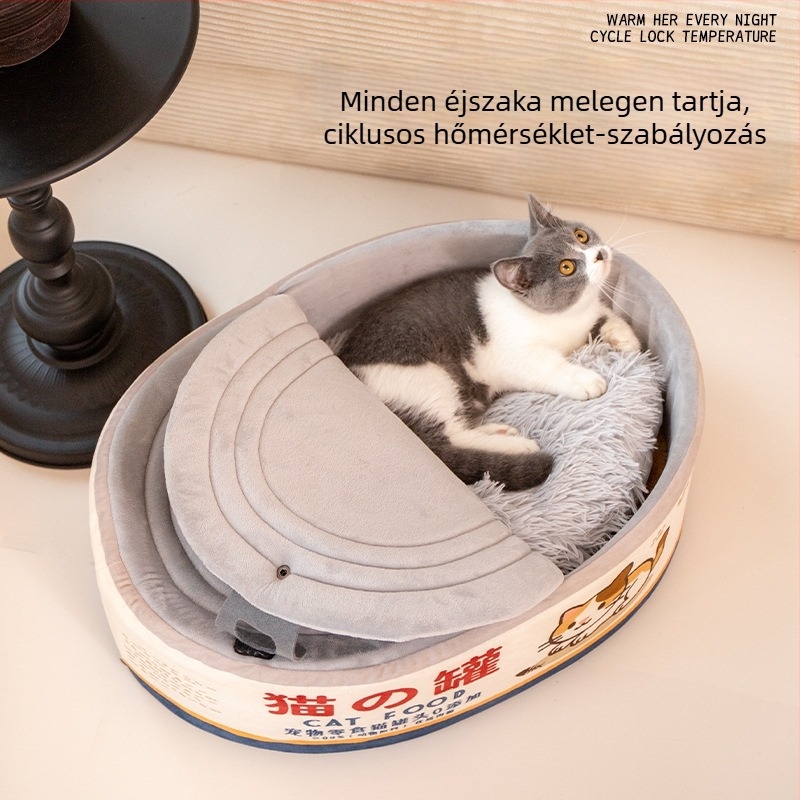 Szivacsból készült macskafészek - meleg beltéri menedék macskáknak (minden évszak, melegen tart) alkalmas a hajlított fülű macskáknak, Brit Rövidszőrű, Ragdoll