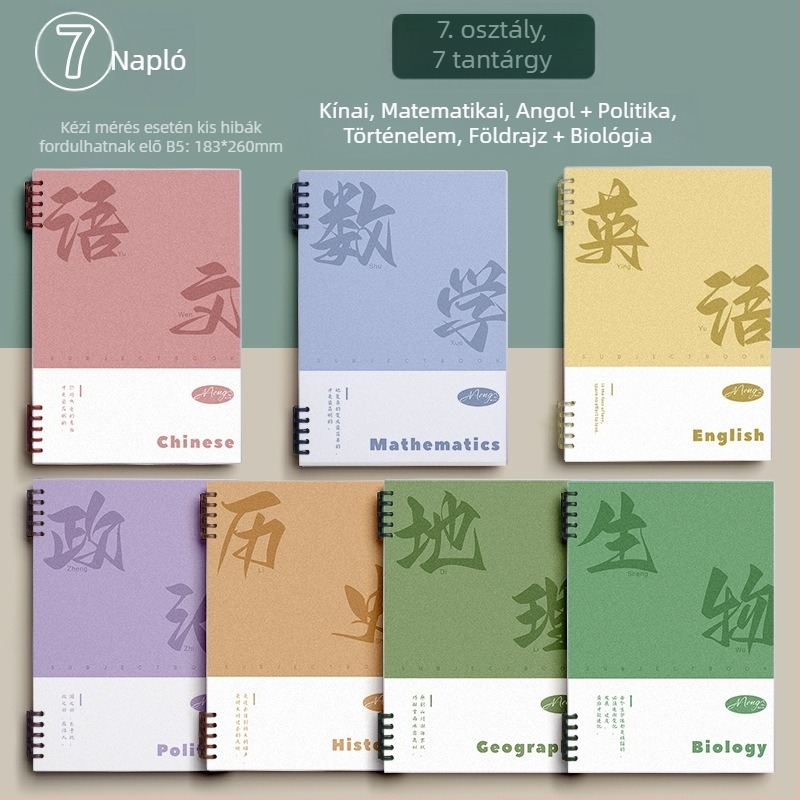 Minden tantárgy hibajavító jegyzetfüzet, binder kötésű, 60 oldal, 80 g offset papír, PP borító