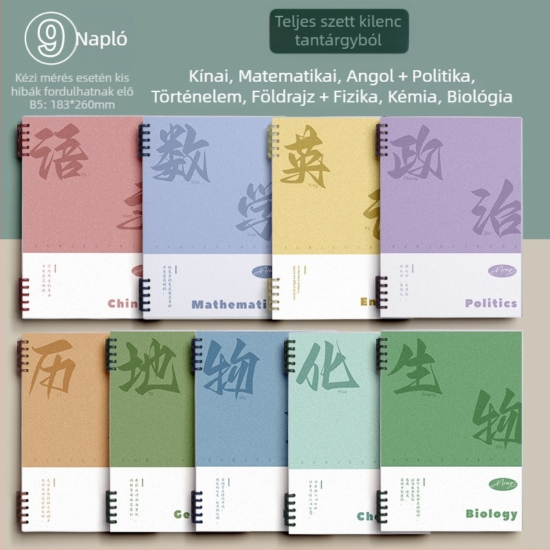 Minden tantárgy hibajavító jegyzetfüzet, binder kötésű, 60 oldal, 80 g offset papír, PP borító