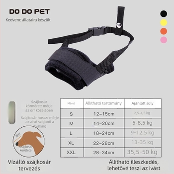 DODOPET Nylon kutya szájkosár KZ-666