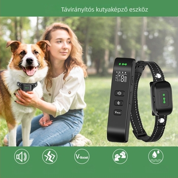 Távirányítós kutya-edző eszköz – Nincs elektromos sokk, vízálló nyakörv, műanyag anyag, Smart Pets