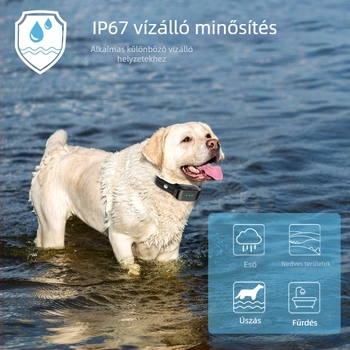 Távirányítós kutya-edző eszköz – Nincs elektromos sokk, vízálló nyakörv, műanyag anyag, Smart Pets